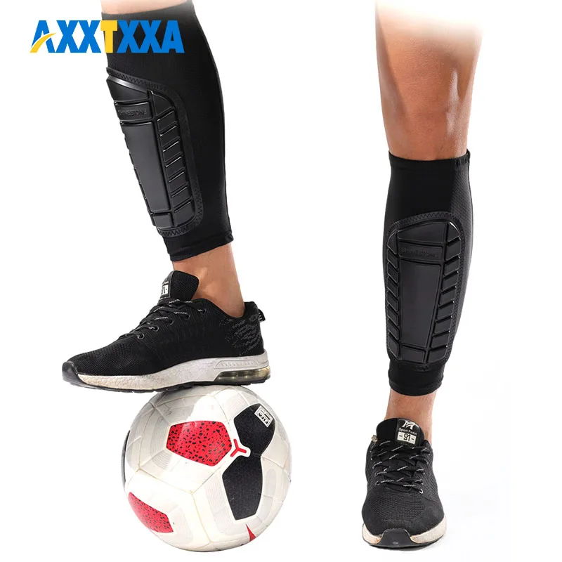 

1 Pair Soccer Shin Guards - High Impact Resistant Shin Pads with Compression Sleeves - Lightweight Breathable for Soccer Sports