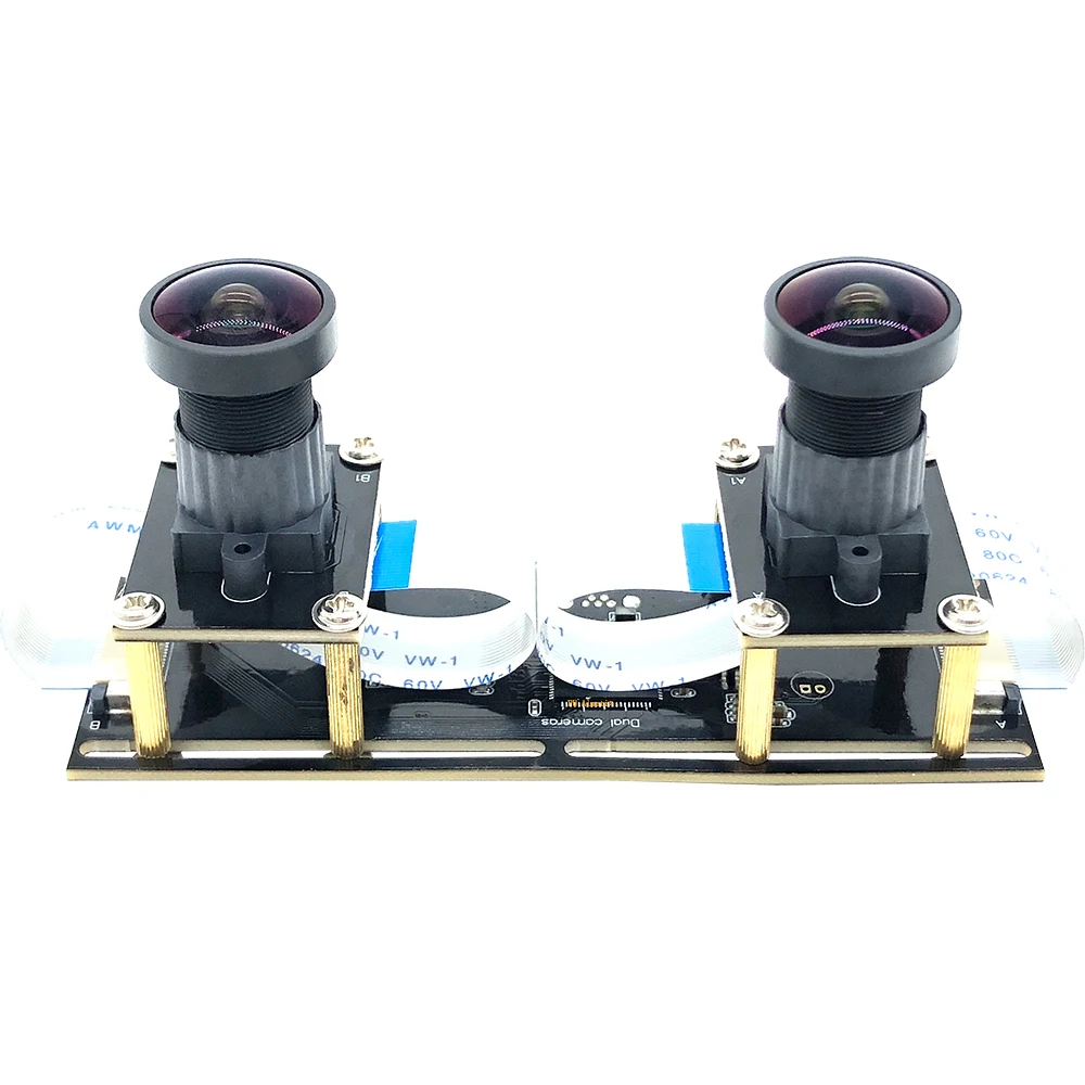 3d vr binocular síncrono de alta velocidade mesmo quadro 5mp 1.8mm 180 graus grande angular webcam cctv hd 1080p mp módulo de câmera usb