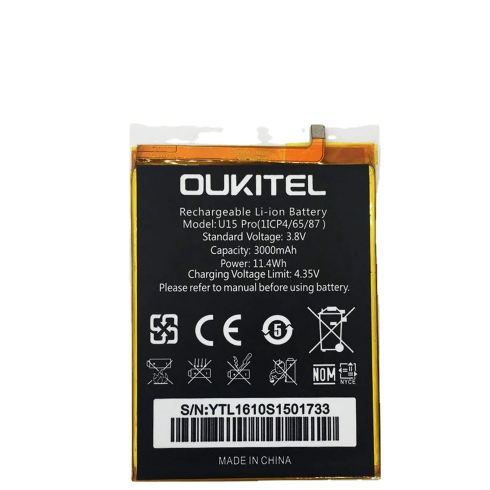 

New Battery for OUKITEL U15 Pro 5.5inch Mobile Phone