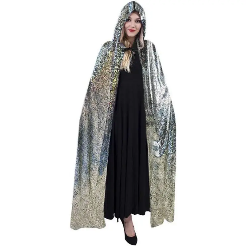 

Cosplay Costume Halloween Single-layer Thin Cloak Unisex Long Cloak Witch Costume Holiday Party Stage Performance Costume 2025