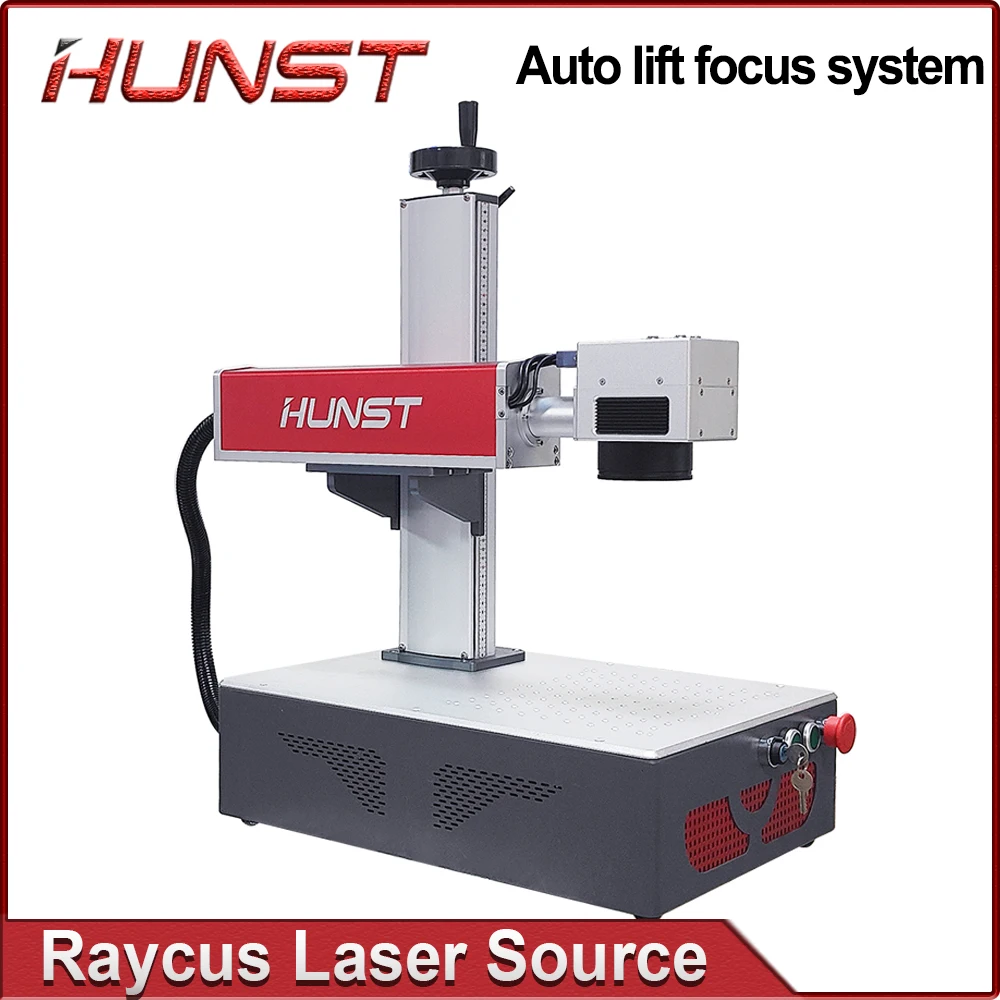 Hunst Fiber Laser Marking Machine With AF2206-S Autofocus System Raycus Source for DIY Jewelry Engraving Metal Stainless Steel