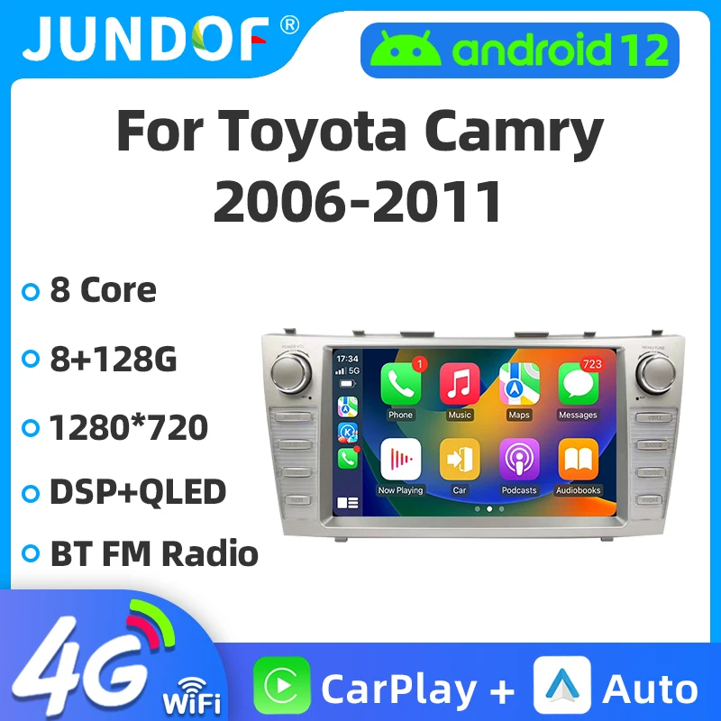 Android 13 For Toyota Camry 2006 2007 2008 2009 2010 2011 Car Radio Multimedia Video Player Navigation Stereo Support 4G 5G WIFI