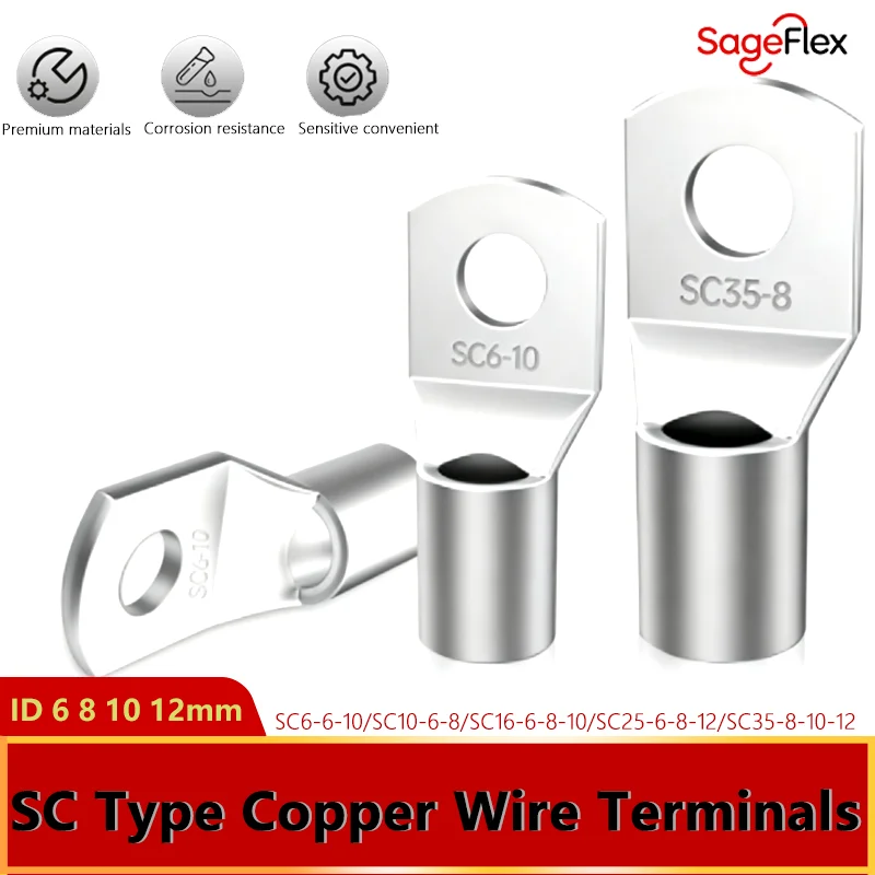 

ID 6-12mm Universal Cable Connector SC6-SC35 with Hole Compatible with Multiple Battery Post Cable Sizes for Wide Application