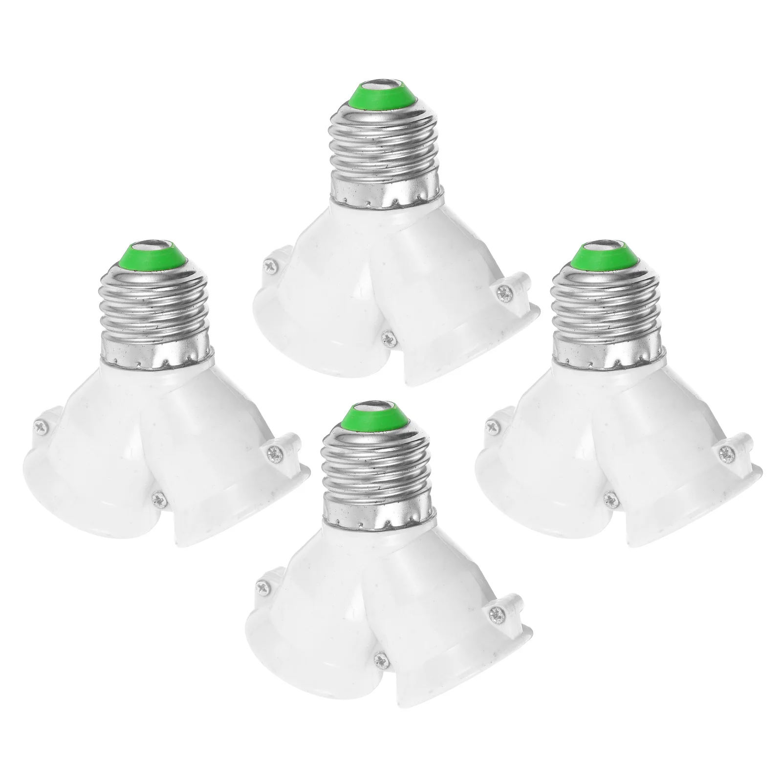 

E27 to E27 Adapter Double Socket Splitter White Plastic Bulb Extender Holder Ceiling Lamp Dual Connection Extended Design Multi