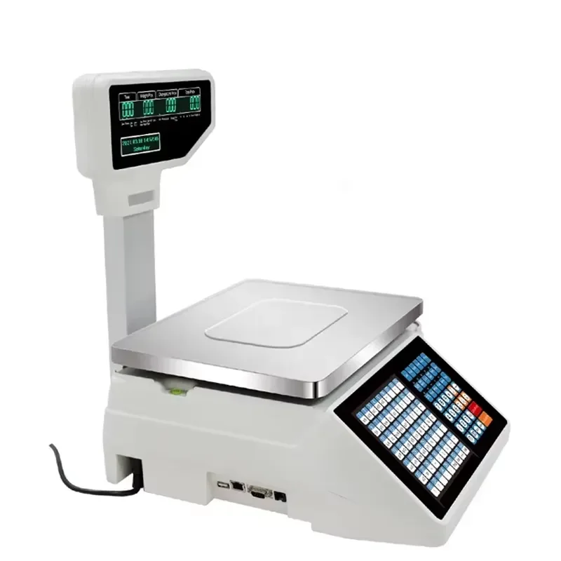 Electronic Digital Weighing Scale with Barcode Printer for Price Calculation and Label Printing Supermarket Retail Use