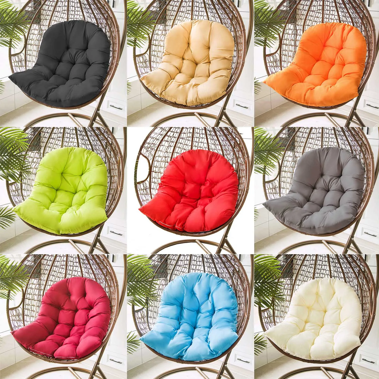 Balcony Egg Chair Cushion Seat Pad Swing Hanging Chair Mat Pillow Patio Garden Outdoor Thickened Hammock Rocking Chairs for Home