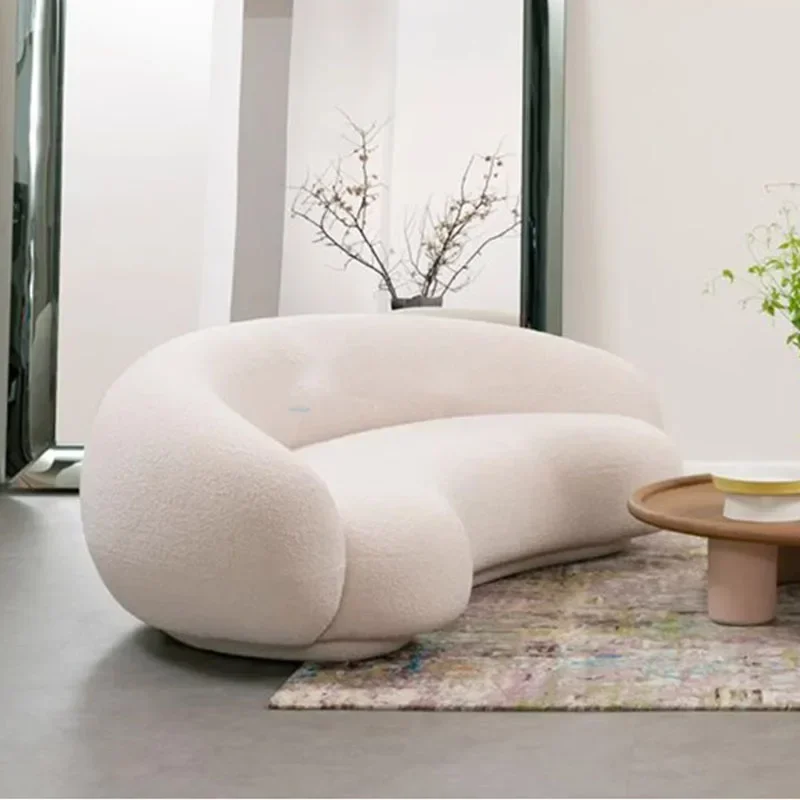 

Wood Modern Fancy Sofa Cheap Simple Curved Nordic Floor Sofa Puffs Small Juego De Muebles Para Sala Furniture For Room