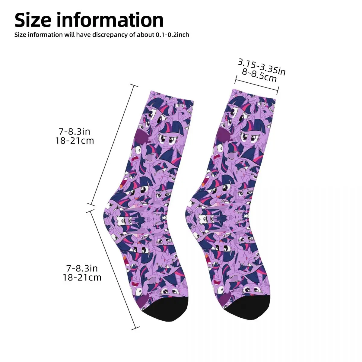 Twilight Sparkle Mess Socks Harajuku High Quality Stockings All Season Long Socks Accessories for Man\'s Woman\'s Birthday Present