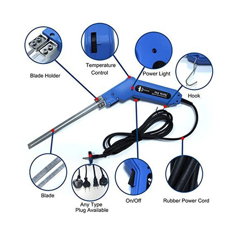 Hot Knife Foam Heat Cutter Kit Handheld Heat Cutter Styrofoam Cutter Polyurethane Polyethylene Polyester With 15cm/20cm Blade