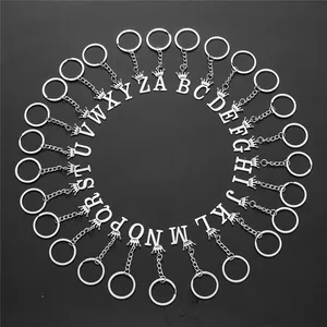 Crown Az Letters Pendant Keychains for Women, 26 Alphabet, Car Keychain, Single Jewelry Name, Silver Color, Fashion, Lovers 10 Main Sales Keychain Lyrics - №9