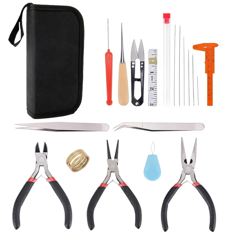 Beadwork Tool Set Jewelry Pliers Set Professional Jewelry Tools Set Handmade Jewellery Making Tool for Necklace Charm