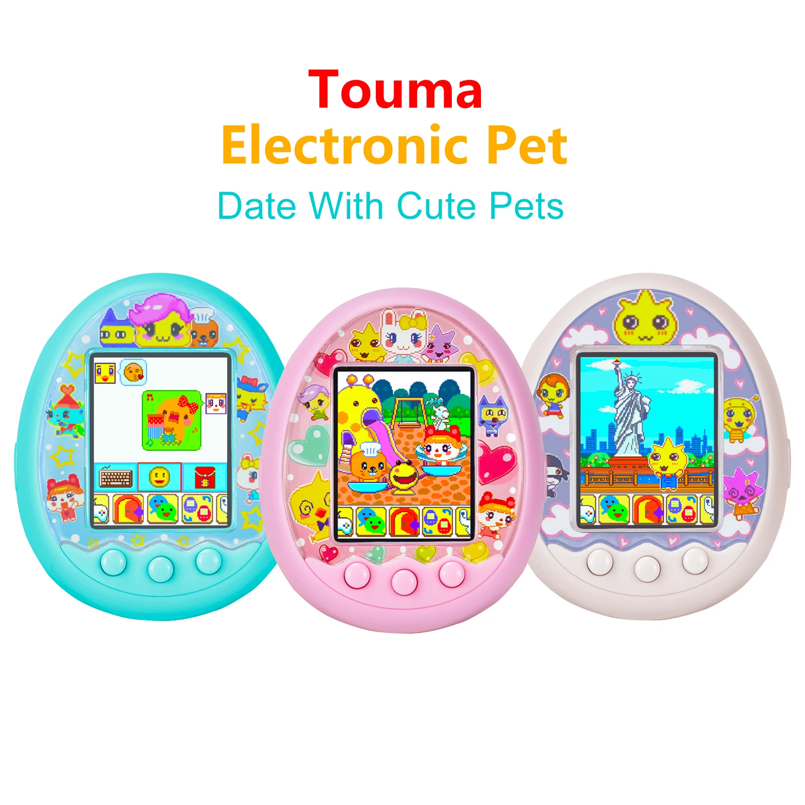 Tamagotchis Funny Kids Electronic Pets Toys Nostalgic Pet In One Virtual Cyber Pet Interactive Toy Digital Screen E-pet Color HD