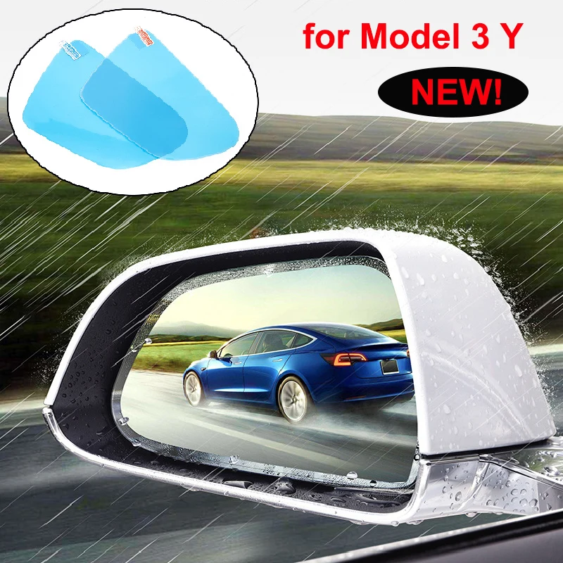 ل تسلا نموذج Y Juniper 2025 نموذج 3 المرتفعات مرآة الرؤية الخلفية طبقة رقيقة واقية المطر برهان نافذة ملصقات الرؤية الخلفية مقاوم للماء
