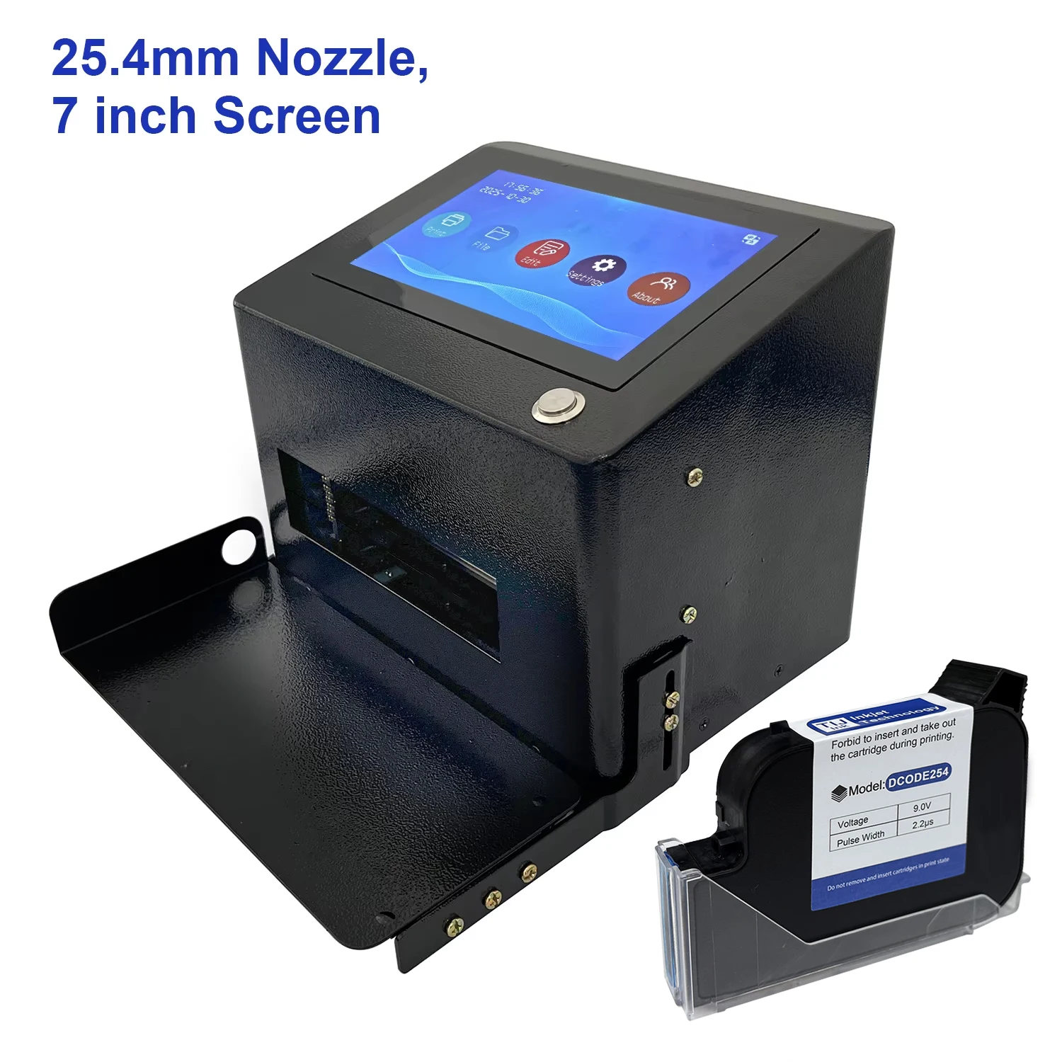 DCODE PO3 Desktop Inkjetprinter 12,7 mm / 25,4 mm thermische inkjetprinter Batchnummer Afbeelding QRcode Barcode Nummer Logo Vervaldatum