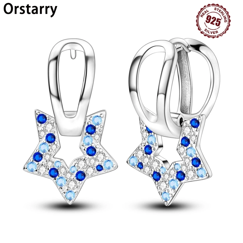 925 Sterling Silber elegante blaue Serie Tropfen Ohrringe für Frauen blaue Augen Zirkonia Party Geschenke Original Hochzeits schmuck Geschenke