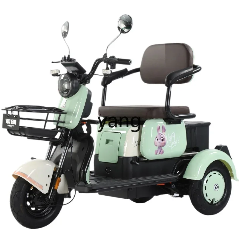 

CX household small lady the elderly parent-child three-person battery car scooter