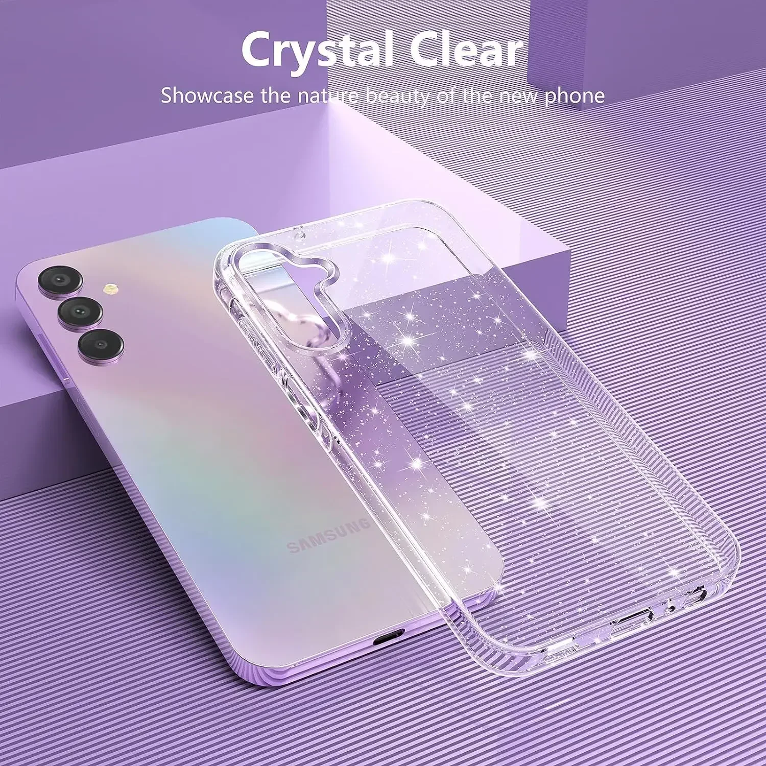 Блестящий чехол для Samsung Galaxy A55 A35 A25 A15 5G S25 S24 Ultra S23 FE S22 Plus S21 S20 Note 20 A13 A14 A32 A33 A34 A52 A53 A54