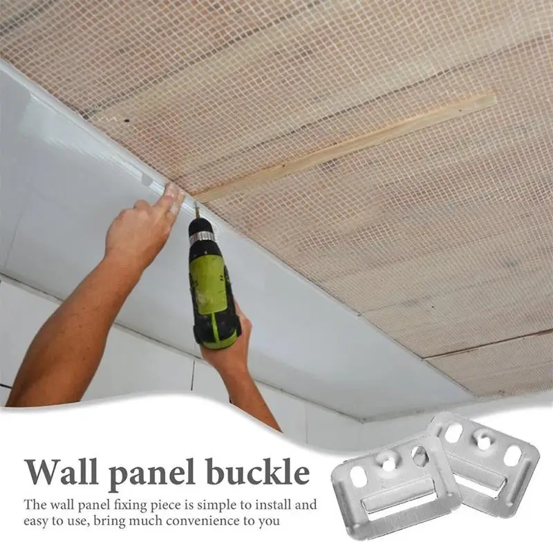 Hot 100Pcs WPC Wall Panel Clips Metal Clip For Wpc Wall And Ceiling Fluted Cladding Clip Only Indoor And Outdoor Various Sizes