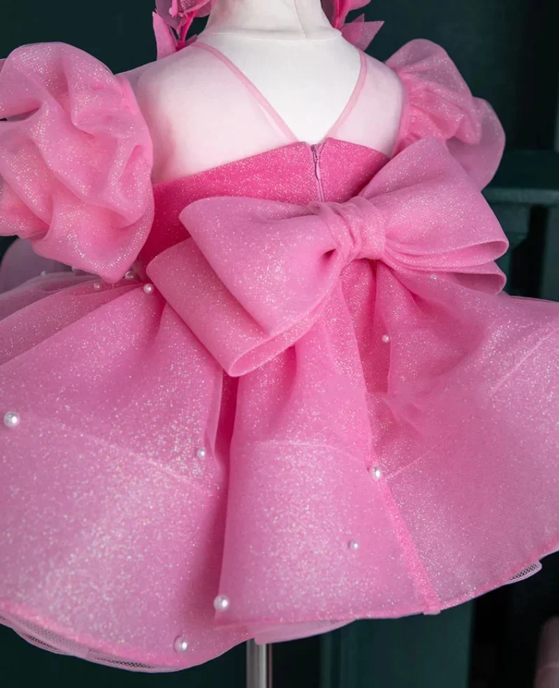 custom-puff-sleeve-flower-girl-dress-wedding-party-gown-birthday-party-pageant-tutu-dress-for-baby-girlsفساتين-اطفال