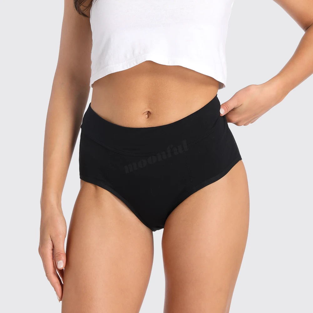 4 Layer Very Abundant Bamboo Period Panties for Heavy Flow Women Menstrual Panties Overnight High Waist Period Underwear