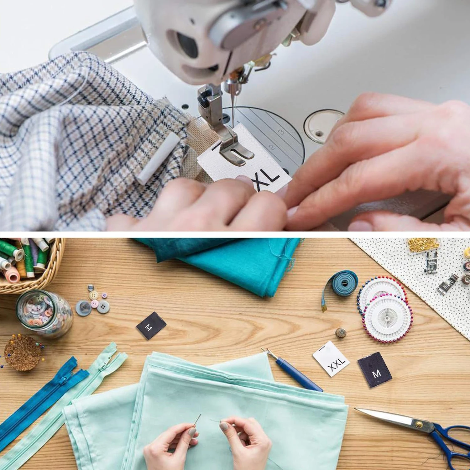 700Pcs Size Labels for Clothing Woven Garment Size Tags XS-3XL Mix Sewing Size Labels Clothes Fabric Embroidered Label Tags
