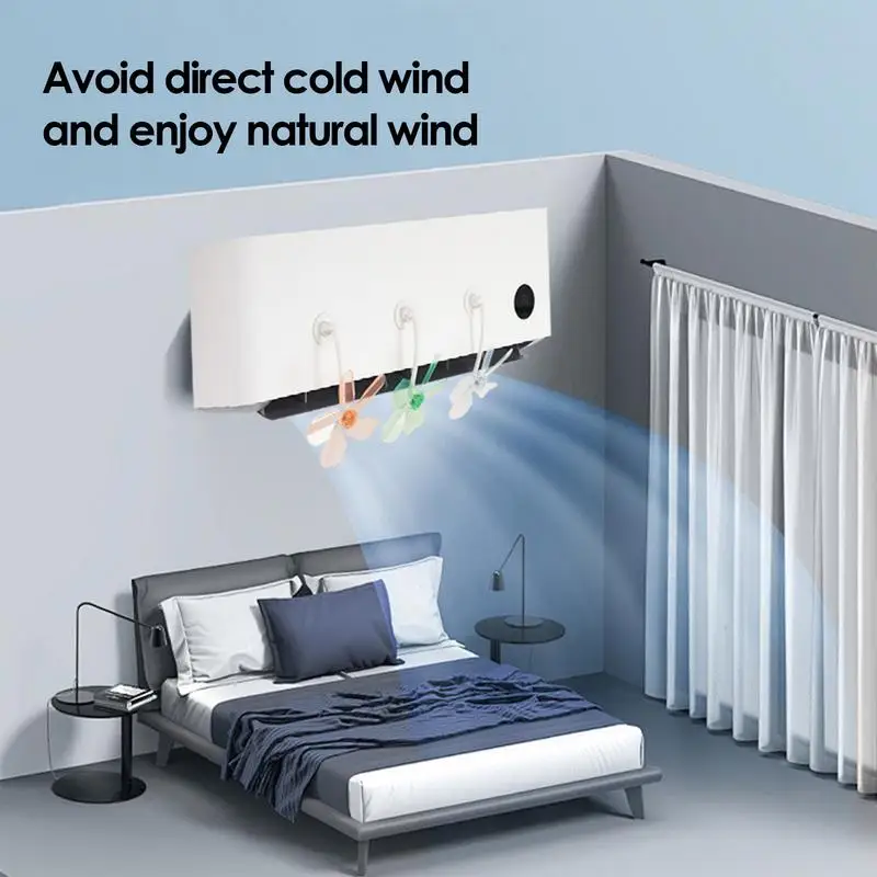 ปรับ Air Vent Deflector Air Conditioner WIND SHIELD พัดลม Deflector ลม 3pcs Anti โดยตรงเป่ากระจก Air Conditioner