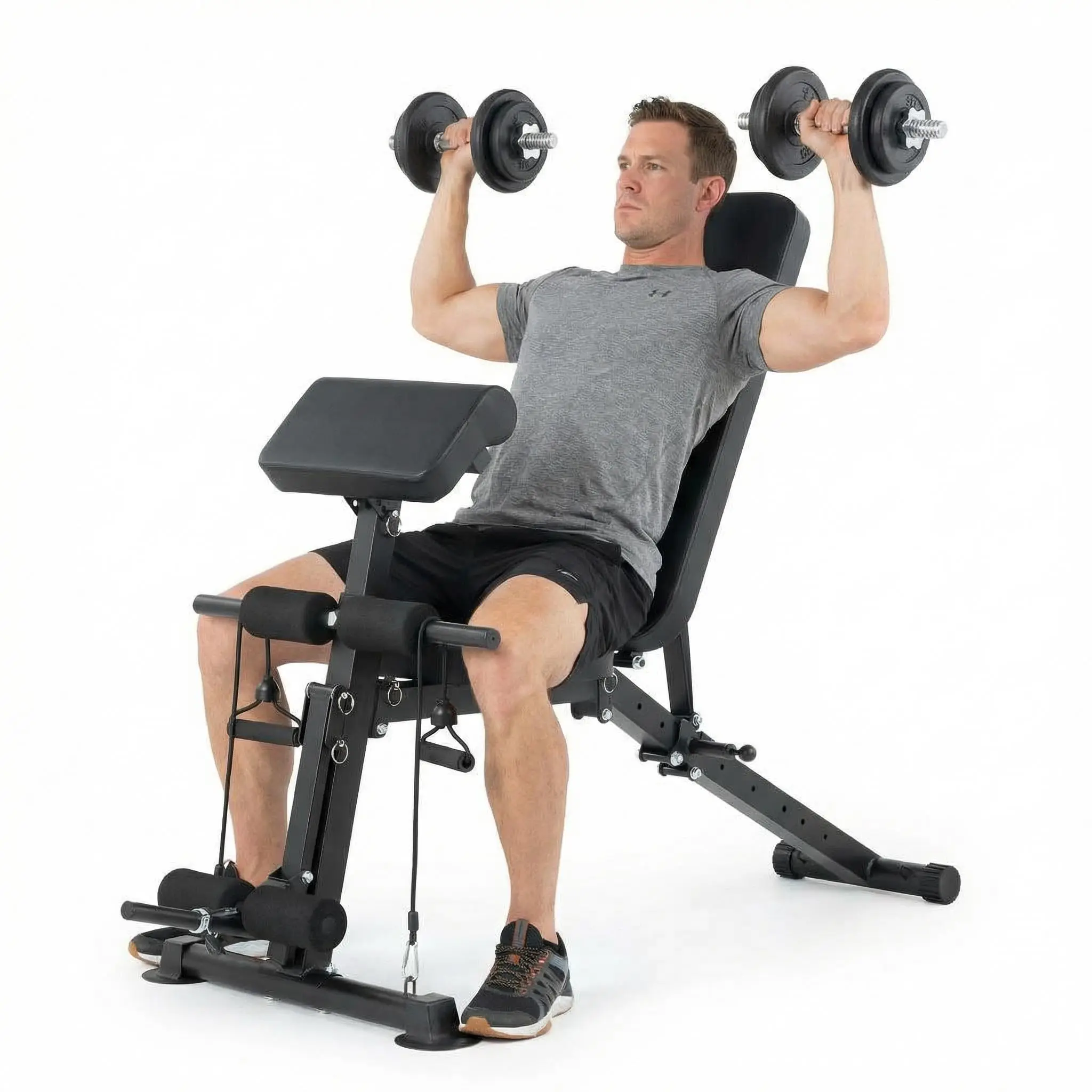 

Adjustable Weight Bench, Foldable Flat Incline Decline Workout Bench & All-in-One Home Gym Training Station, Multi-Style & Weigh