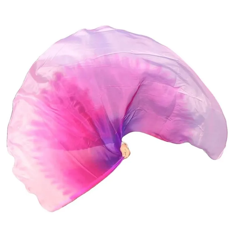 Lenço de dança do ventre véu de seda xale para mulheres seda real 200x114cm prática profissional desempenho adereços lenço de quadril bandeira da igreja