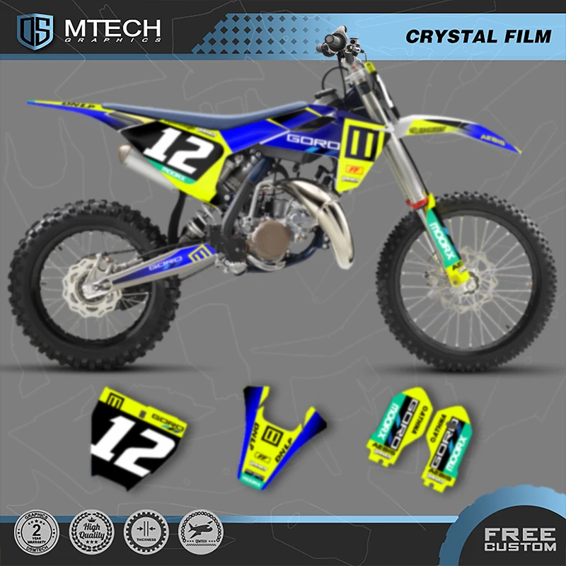 

DSMTECH пользовательские графические фоны для команды, наклейки, наборы наклеек для Husqvarna TC 85 2023 2022 2021 2020 2019 2018 006