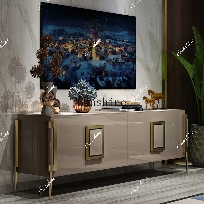 

Postmodern light luxury porch cabinet simple home locker FT