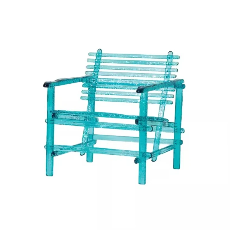 

Transparent crystal dining chair creative light luxury niche simple leisure single chair