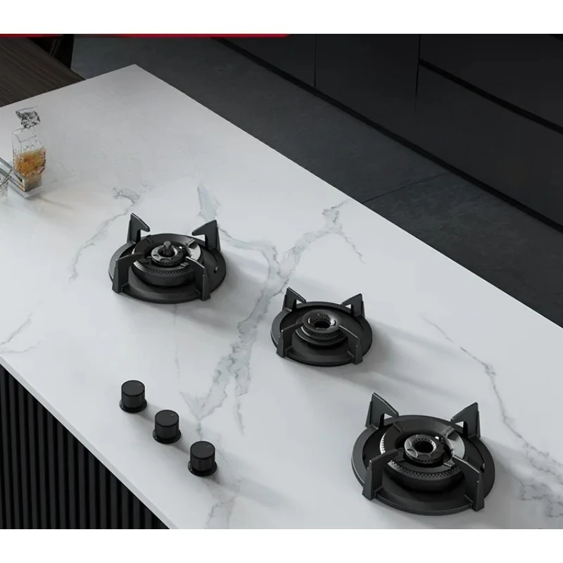 

Anti-dry burning full embedded rock slab stove hidden gas three-eye embedded integrated gas