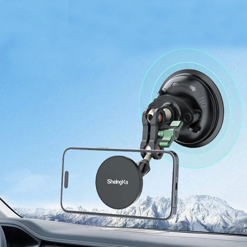 New Suction Cup with Ball Head Stands Car Windshield Magnetic Mount Holder for Gopro Hero SJcam DJI OSMO Cameras Mobile Phones