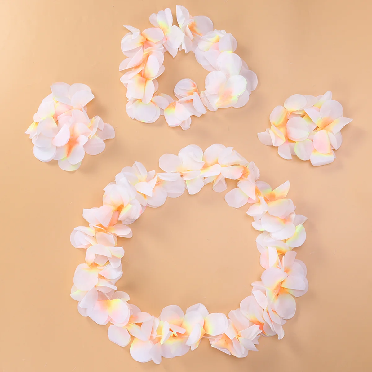 

4pcs Flower Crown Set Simulated Silk Floral Wreath Headband Garland For Women Girls Luau Party Beach Summer Festival Travel