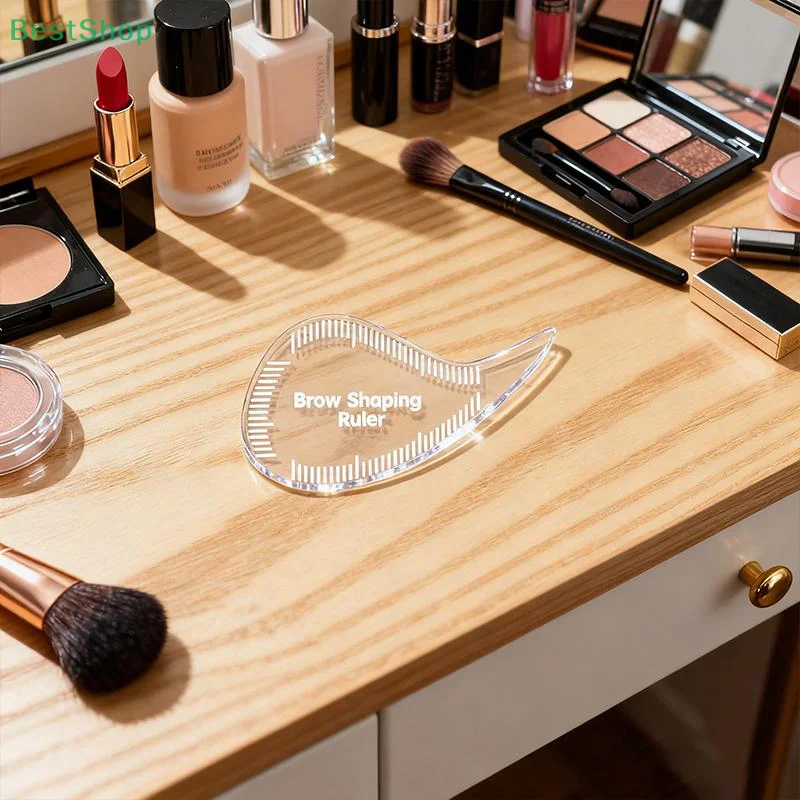 ♥Eyebrow Shaping Ruler Professional Eyebrow Measurement Stencil Tool for Symmetric Eyebrow Makeup,Reusable Eyebrow Guide Stencil