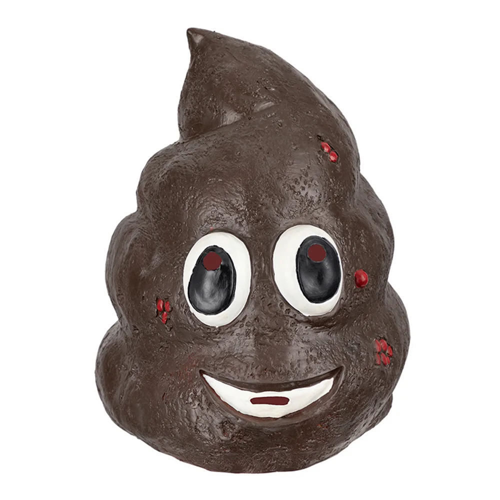 Funny Poop Mask Cosplay Cartoon Latex Helmet Masks Halloween Bar Carnival Dress Up Party Costume Props