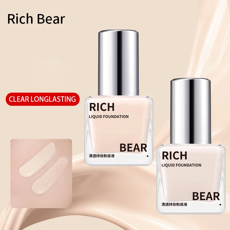 Creme bb líquido base corretivo à prova d'água cobertura completa iluminar rosto hidratante controle de óleo natural bb creme cosméticos