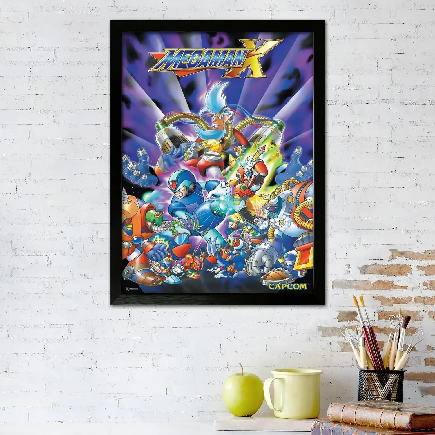 mega man video games Canvas Art Poster, Wall Art, Picture Print, Modern Family, Bedroom Decor, Posters,Decorative painting