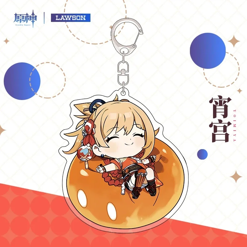 Anime Genshin Impact Hu Tao Thoma Cosplay Acrylic Keychain Double-sided Sandwich Pendant  Ambitus