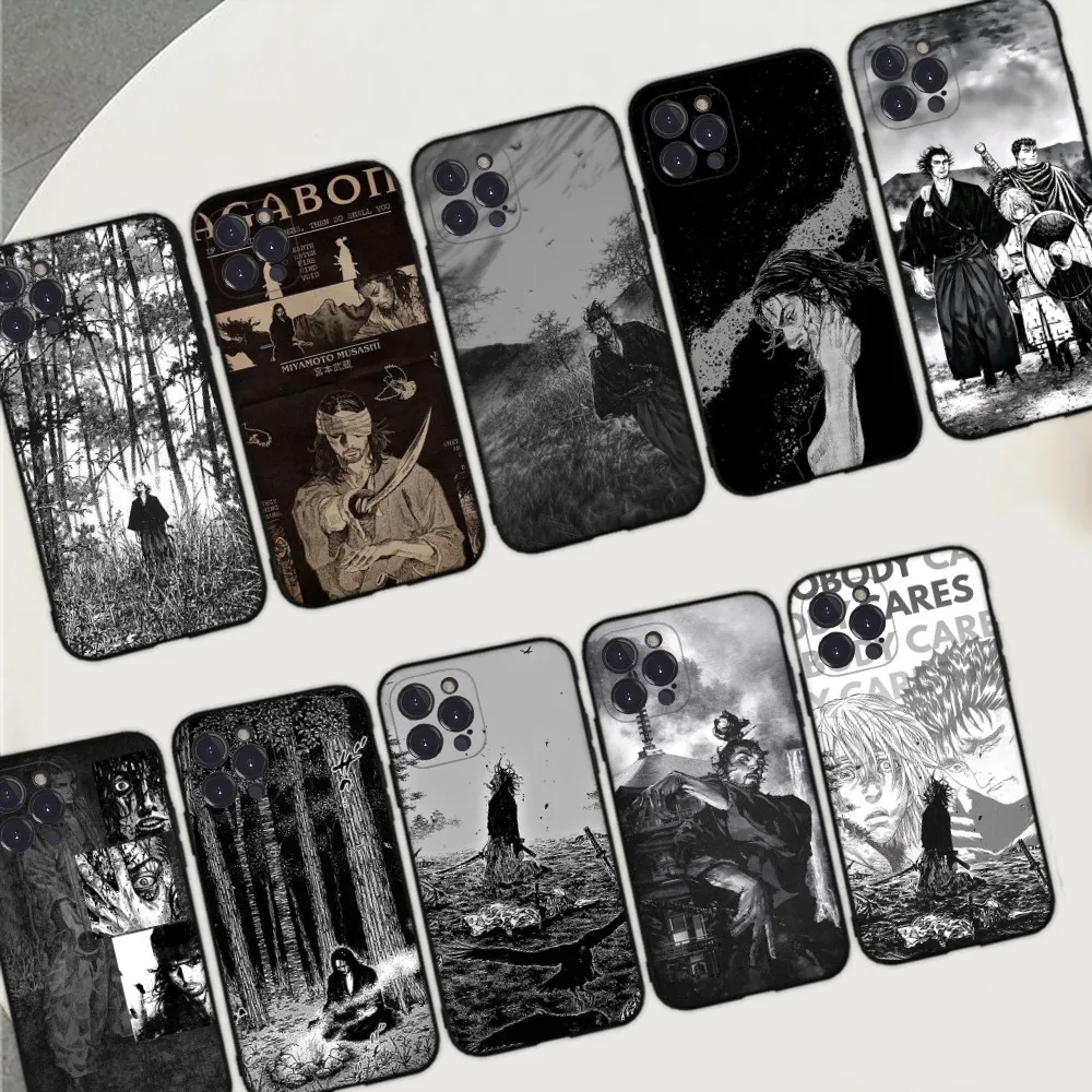 Vagabond Miyamoto Phone Case for iPhone 15 8 7 6 6S Plus X SE 2020 XR XS 14 11 12 13 Mini Pro Max Mobile Case