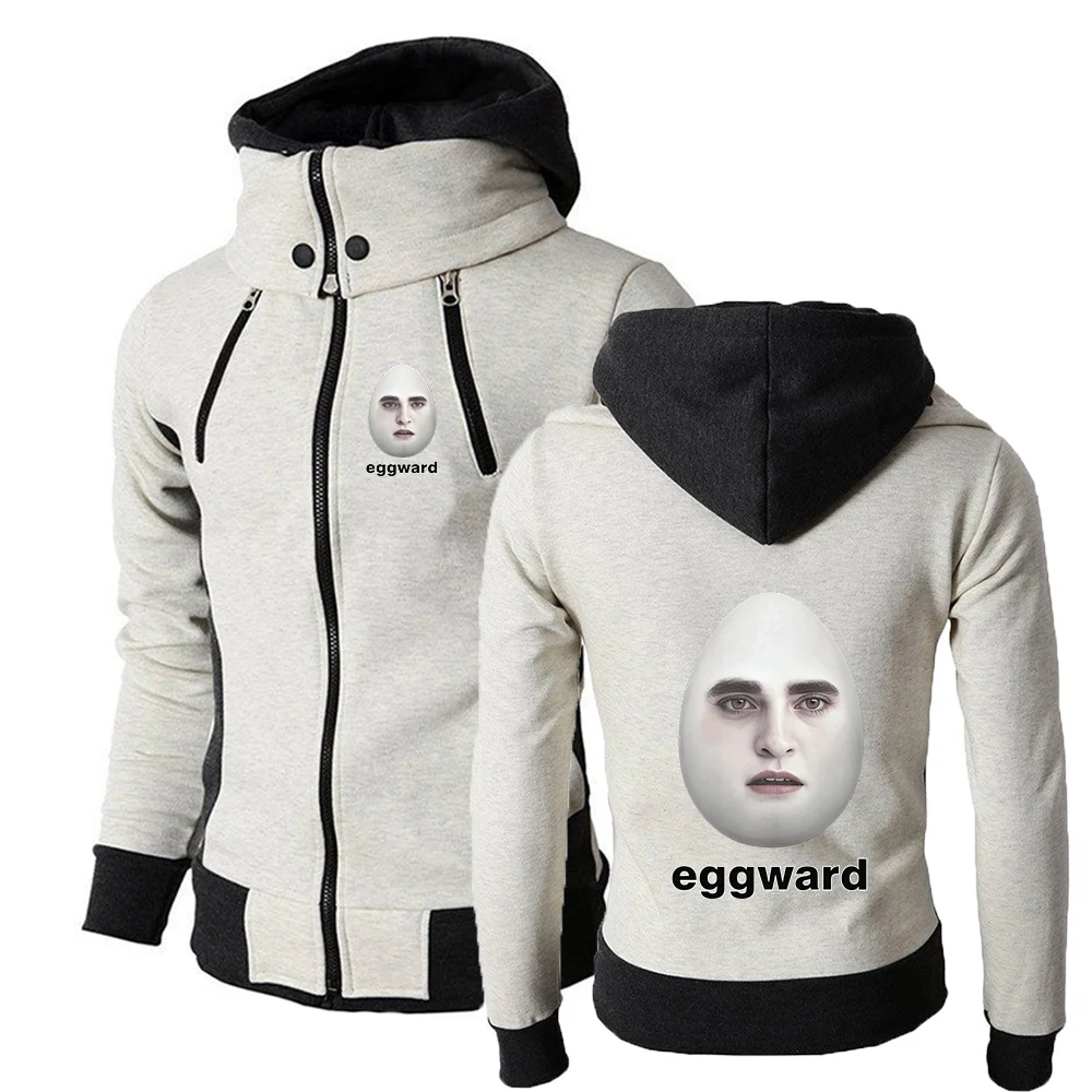 Hot Twilight Eggward Funny Logo Print 2026 Hoodies Spring And Autumn Men's Constant Temperature Comfortable Hooded Coat