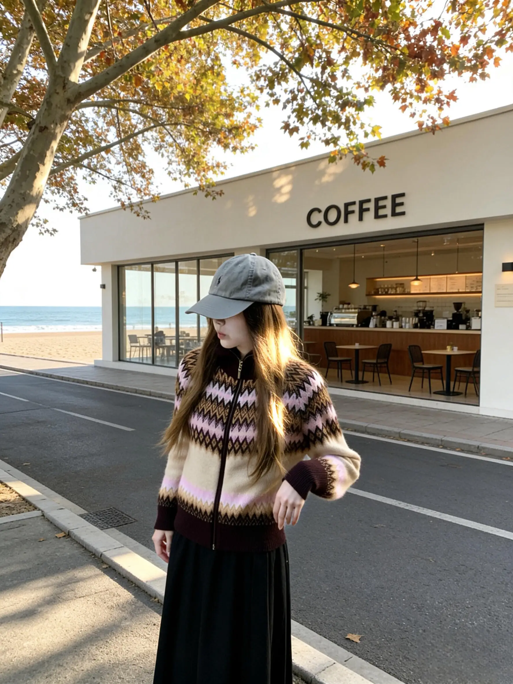 

Ретро-кардиган в корейском стиле с узором Fair Isle, длинный рукав, вязаный, женский, осенне-зимний, новый, повседневный, шикарный