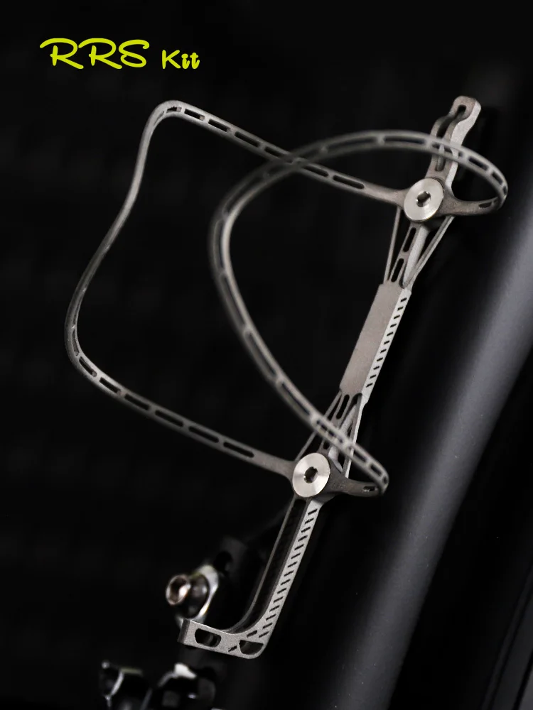 AliExpress rrskit Rrskit Bicycle 3D Printed Water Bottle Cage Enhanced Version Titanium Alloy Bottle Cage With Titanium Alloy Screw Super Light