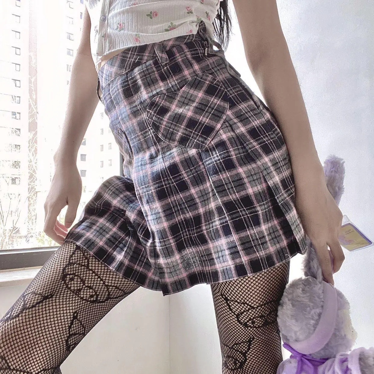 Cartoon Kuromi JK Stockings Over The Knee Helloedkittys Kawaii Bottoming Pantyhose White Black Silk Socks Fishnet Stockings