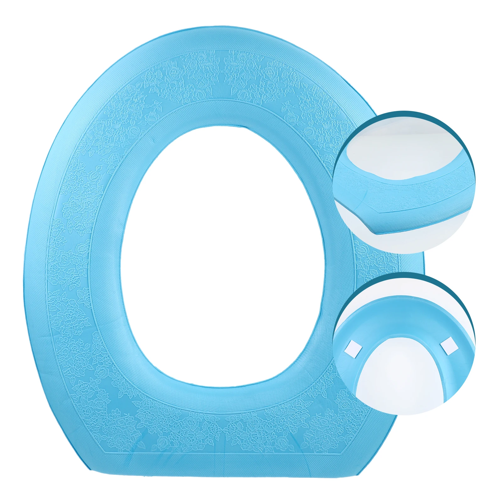 

Toilet Seat Bumper Mat Cushion Disposable Cover Portable Soft Blue Eva Washable