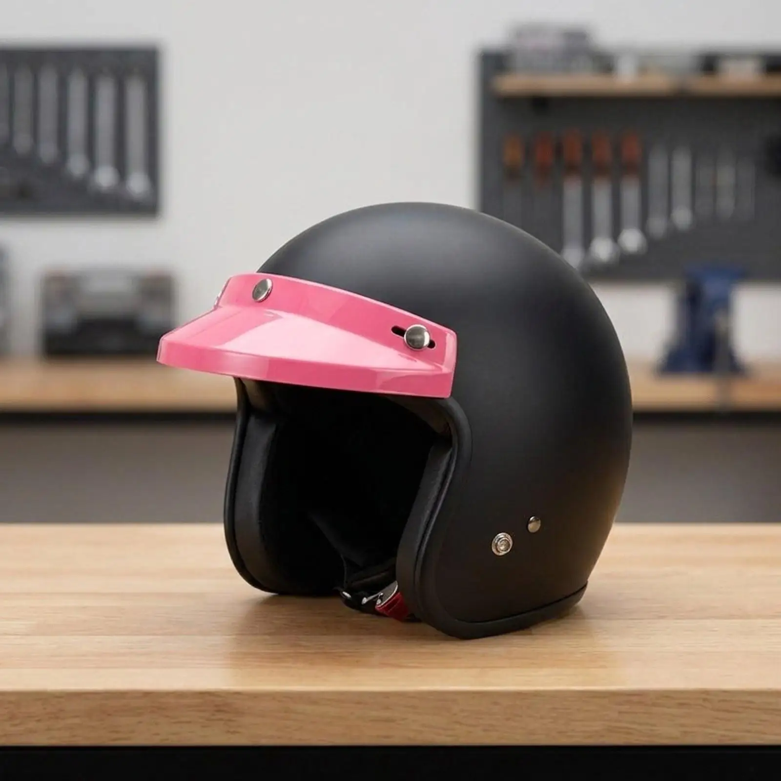 Bike Visor Direct Replace Fashion Practical Retro Style 3 Snap Button Motorbike Peak Shield Protector