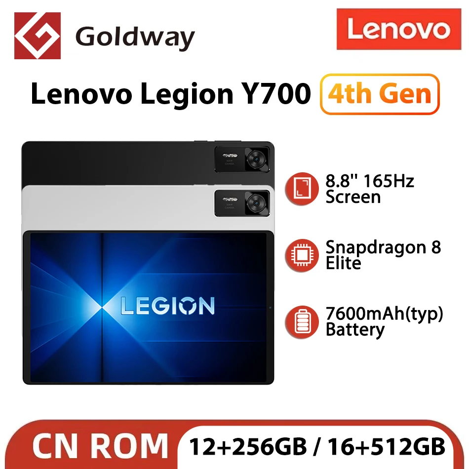 Lenovo Legion Y700 4th Gen TB322FC 256GB 512GB ROM Snapdragon 8 Elite 8.8" 165Hz Display 7600mAh 68W Charging Gaming Tablet PC