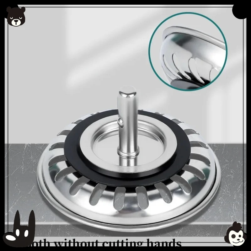 

Kitchen Sink Sewer Strainer Basin Drain Stopper Stainless Steel Sink Waste Plug Filter Anti-clog Floor Drain Kitchen Accessories