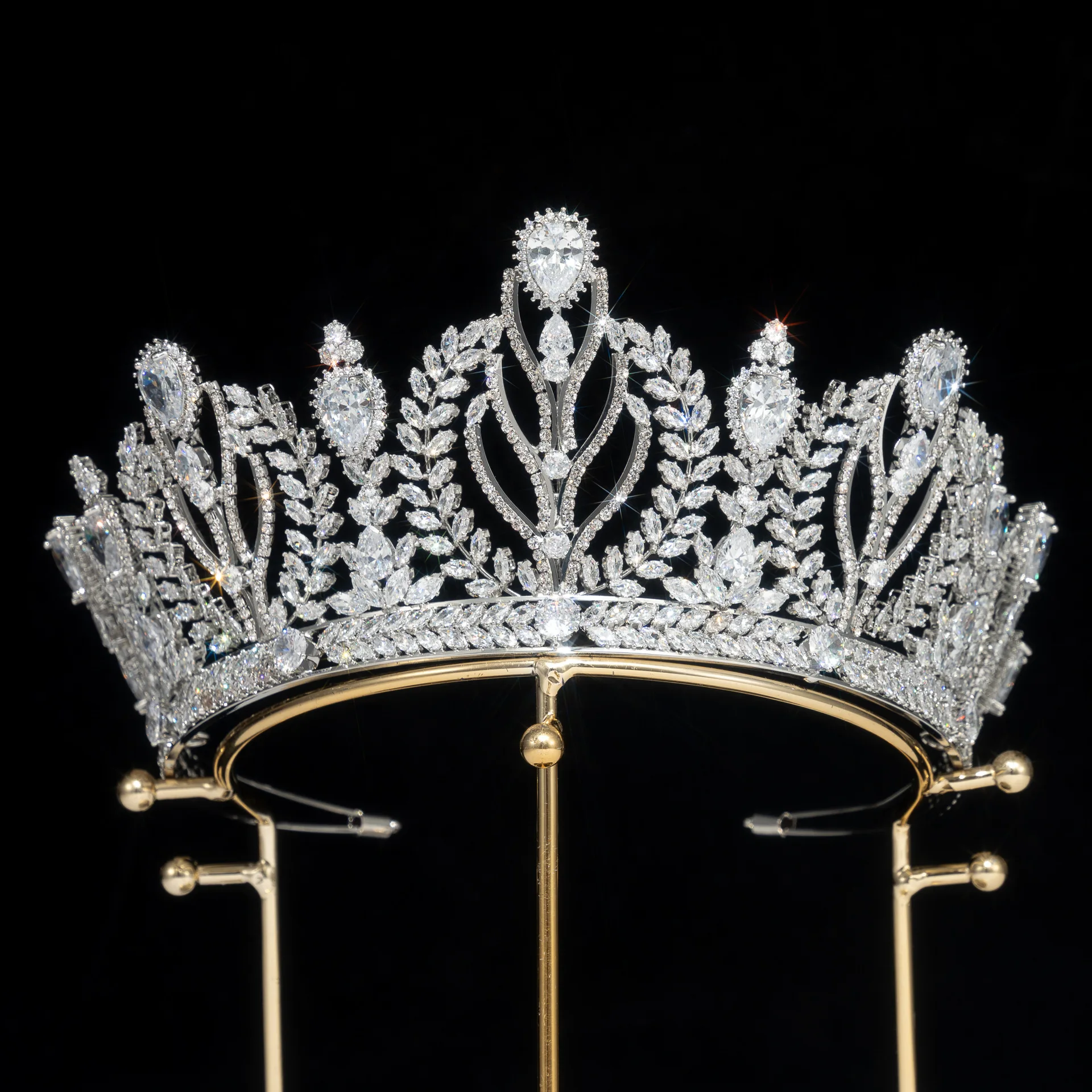 

New Cubic Zirconia Bridal WeddingTiaras And Crowns Headdress Women's Anniversary Party Hair Accessories Jewelry Wedding GH0241