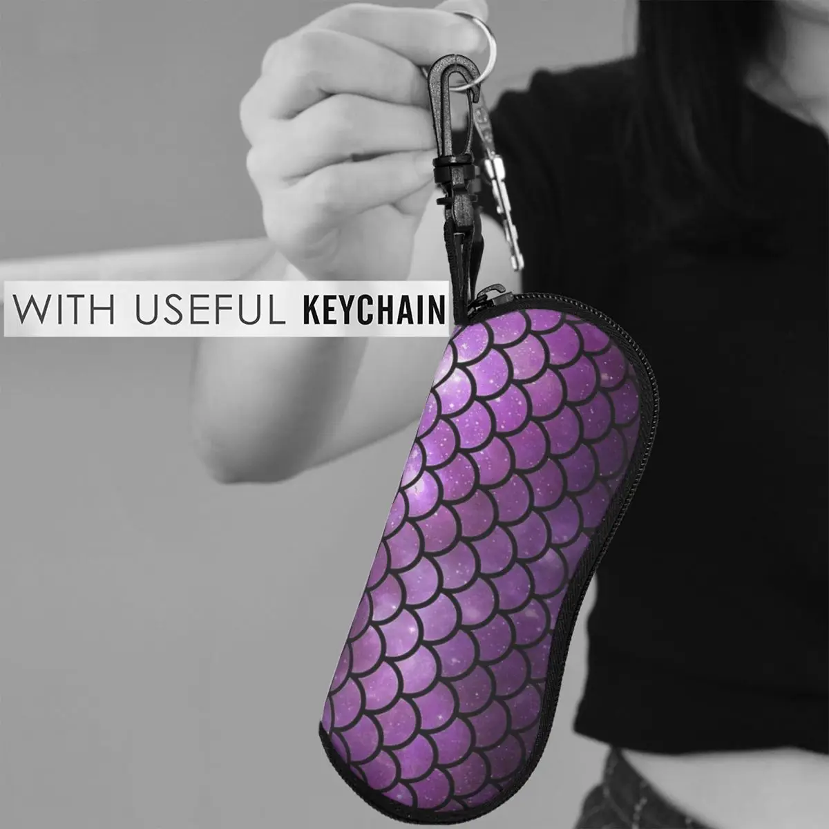 حورية البحر ذيل الأرجواني شل نظارات حالة النظارات الشمسية الواقية مربع النساء الرجال لينة النظارات حقيبة الحقيبة